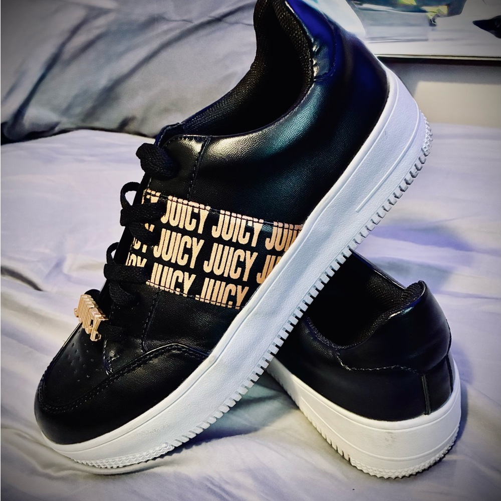 Juicy Couture Black and Gold Sneakers